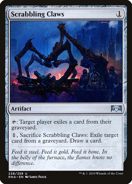 This Is An Image Of The Magic The Gathering Card Scrabbling Claws From The Set Ravnica Allegiance - Designed By Artist James Paick