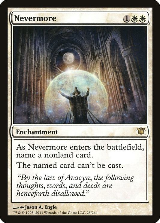 This Is An Image Of The Magic The Gathering Card Nevermore From The Set Innistrad - Designed By Artist Jason A. Engle