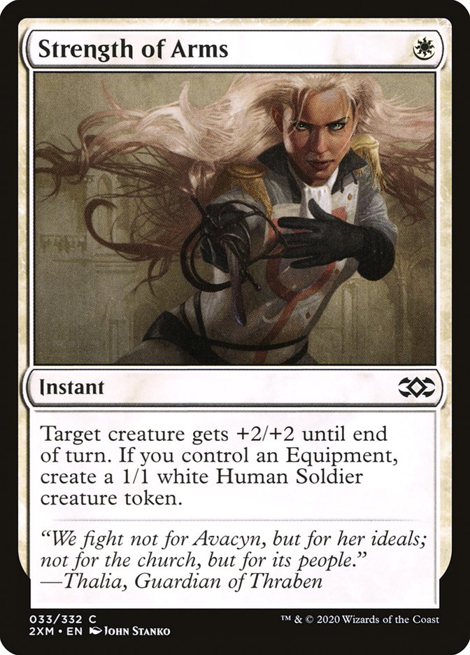 This Is An Image Of The Magic The Gathering Card Strength of Arms From The Set Innistrad Remastered - Designed By Artist John Stanko