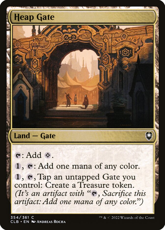 This Is An Image Of The Magic The Gathering Card Heap Gate From The Set Commander Legends: Battle for Baldur's Gate - Designed By Artist Andreas Rocha