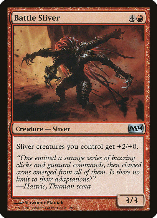 This Is An Image Of The Magic The Gathering Card Battle Sliver From The Set Magic 2014 - Designed By Artist Slawomir Maniak