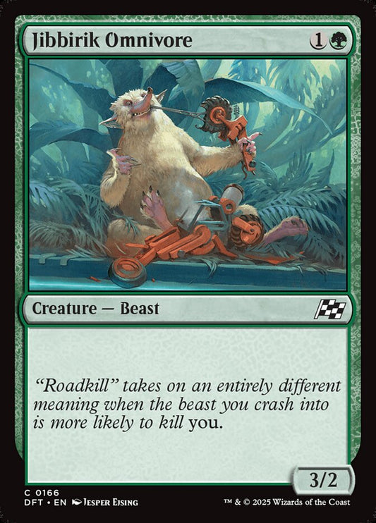 This Is An Image Of The Magic The Gathering Card Jibbirik Omnivore From The Set Aetherdrift - Designed By Artist Jesper Ejsing