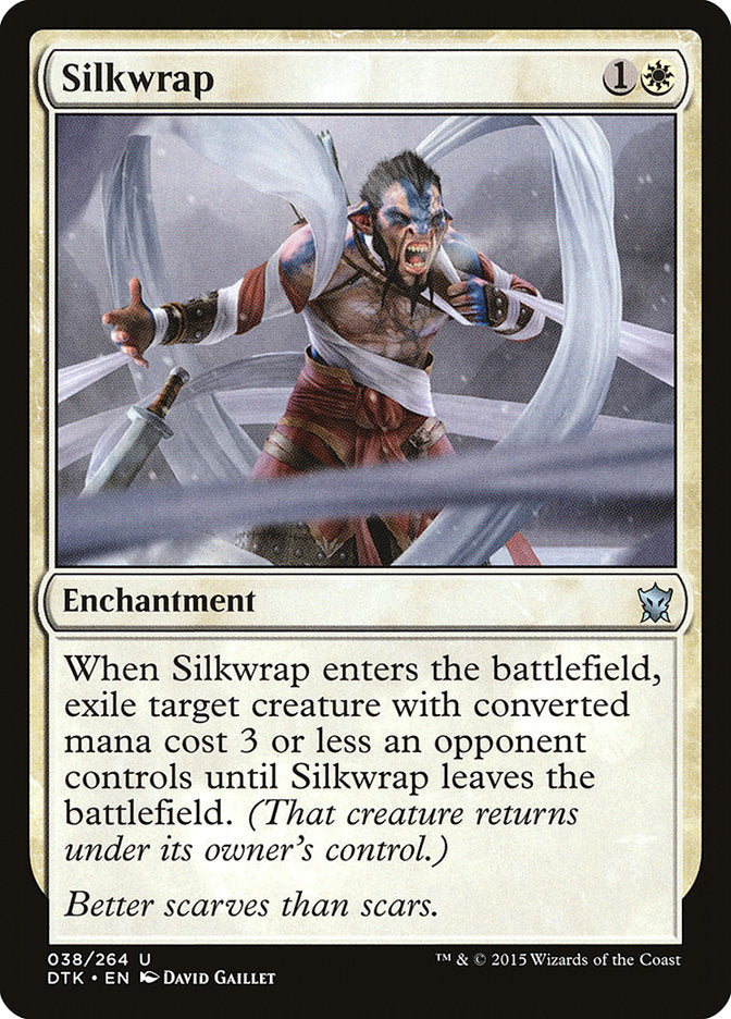 This Is An Image Of The Magic The Gathering Card Silkwrap From The Set Dragons of Tarkir - Designed By Artist David Gaillet