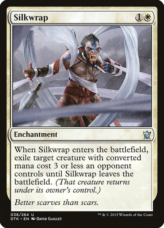 This Is An Image Of The Magic The Gathering Card Silkwrap From The Set Dragons of Tarkir - Designed By Artist David Gaillet