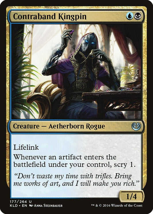 This Is An Image Of The Magic The Gathering Card Contraband Kingpin From The Set Kaladesh - Designed By Artist Anna Steinbauer