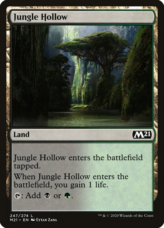 This Is An Image Of The Magic The Gathering Card Jungle Hollow From The Set Tarkir: Dragonstorm - Designed By Artist Cristi Balanescu
