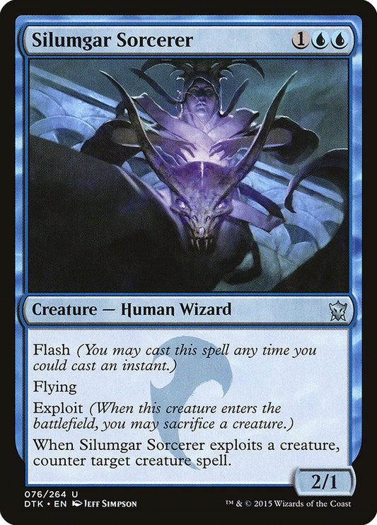 This Is An Image Of The Magic The Gathering Card Silumgar Sorcerer From The Set Dragons of Tarkir - Designed By Artist Jeff Simpson