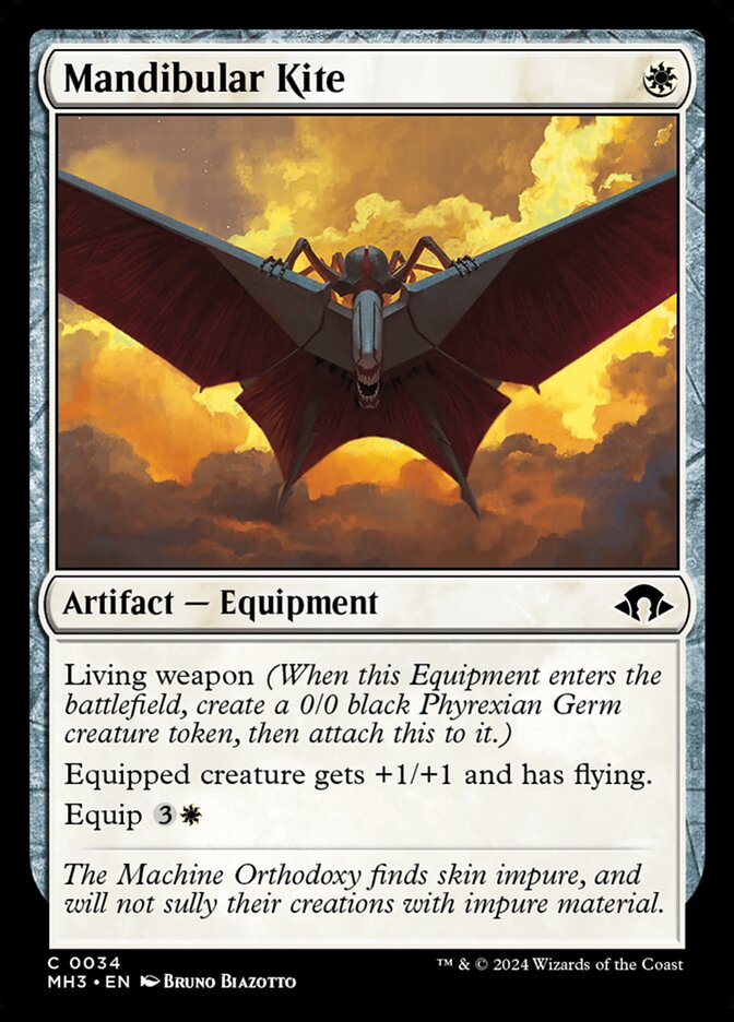 This Is An Image Of The Magic The Gathering Card Mandibular Kite From The Set Modern Horizons 3 - Designed By Artist Bruno Biazotto