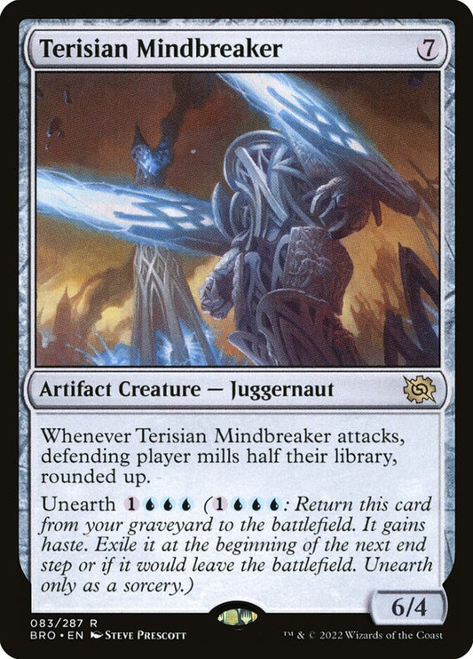 This Is An Image Of The Magic The Gathering Card Terisian Mindbreaker From The Set The Brothers' War - Designed By Artist Steve Prescott