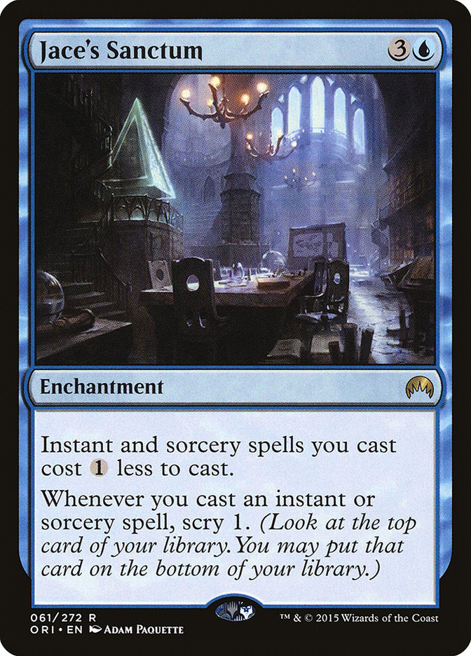 This Is An Image Of The Magic The Gathering Card Jace's Sanctum From The Set Commander 2019 - Designed By Artist Adam Paquette