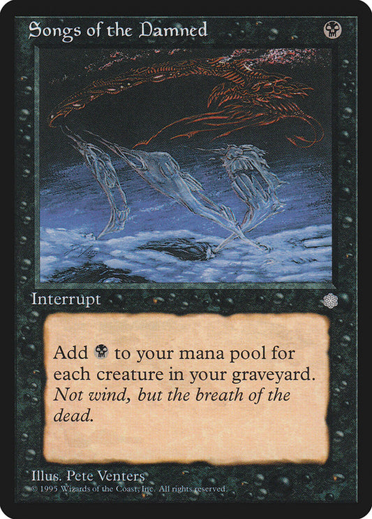 This Is An Image Of The Magic The Gathering Card Songs of the Damned From The Set Ultimate Masters - Designed By Artist Robbie Trevino