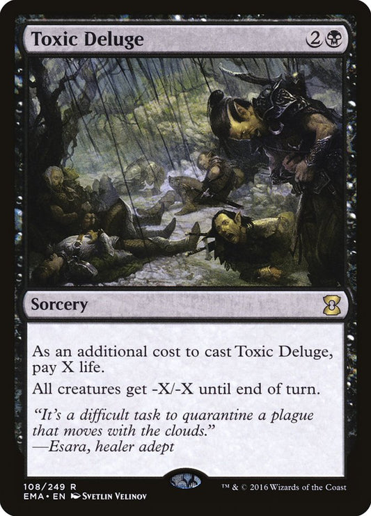 This Is An Image Of The Magic The Gathering Card Toxic Deluge From The Set Modern Horizons 3 - Designed By Artist Svetlin Velinov