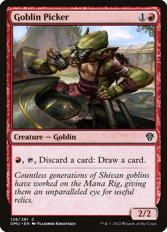 This Is An Image Of The Magic The Gathering Card Goblin Picker From The Set Dominaria United - Designed By Artist Vladimir Krisetskiy