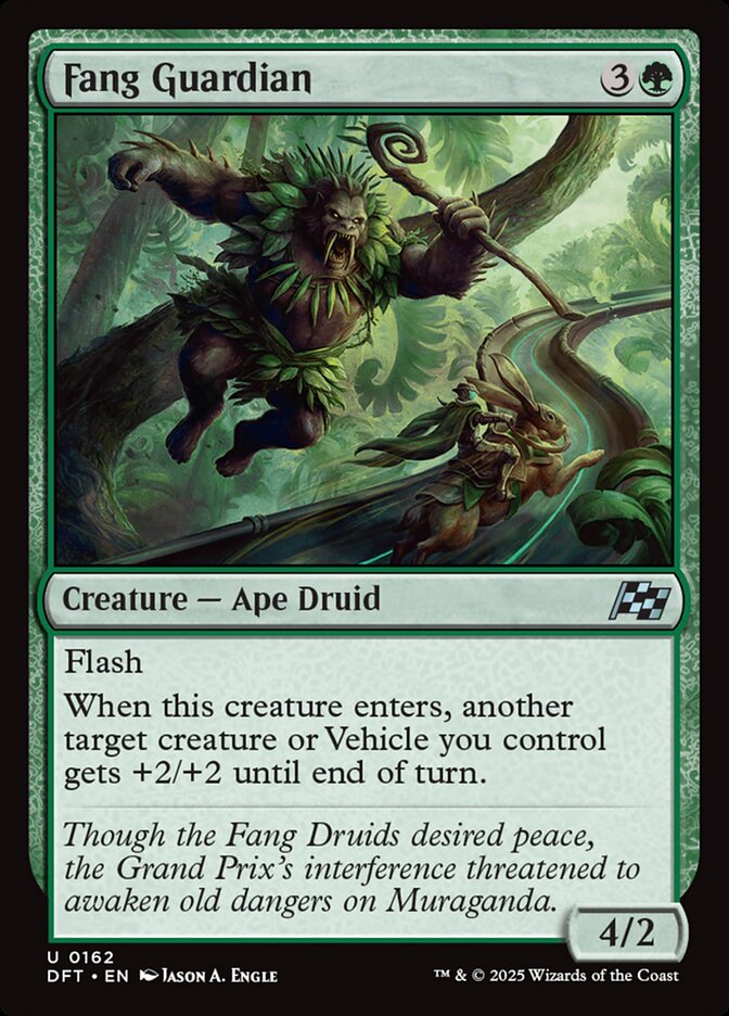 This Is An Image Of The Magic The Gathering Card Fang Guardian From The Set Aetherdrift - Designed By Artist Jason A. Engle