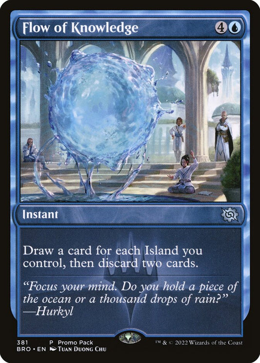 This Is An Image Of The Magic The Gathering Card Flow of Knowledge From The Set The Brothers' War - Designed By Artist Tuan Duong Chu