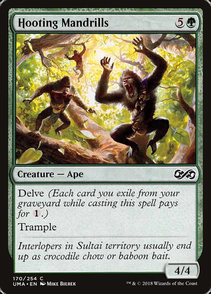 This Is An Image Of The Magic The Gathering Card Hooting Mandrills From The Set Ultimate Masters - Designed By Artist Mike Bierek