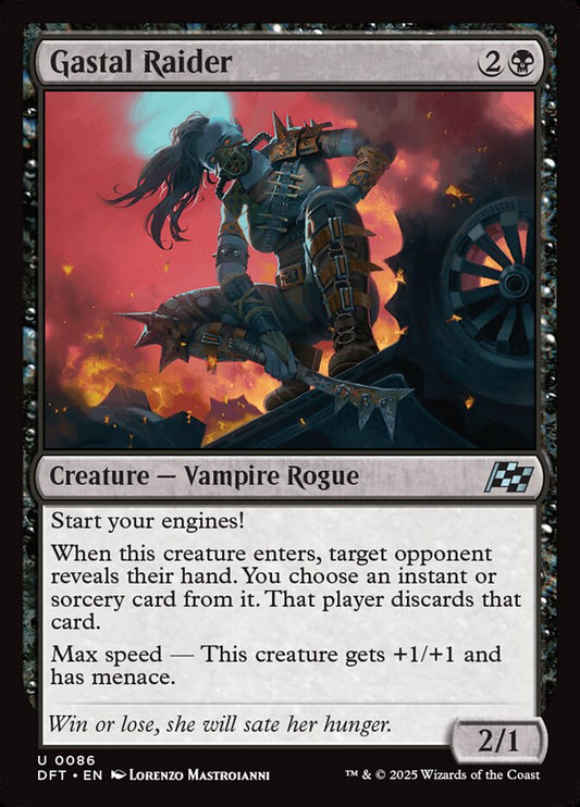 This Is An Image Of The Magic The Gathering Card Gastal Raider From The Set Aetherdrift - Designed By Artist Lorenzo Mastroianni