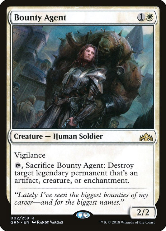 This Is An Image Of The Magic The Gathering Card Bounty Agent From The Set Commander 2020 - Designed By Artist Randy Vargas