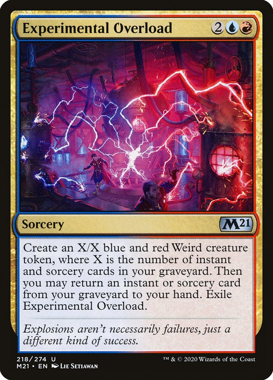 This Is An Image Of The Magic The Gathering Card Experimental Overload From The Set Core Set 2021 - Designed By Artist Lie Setiawan