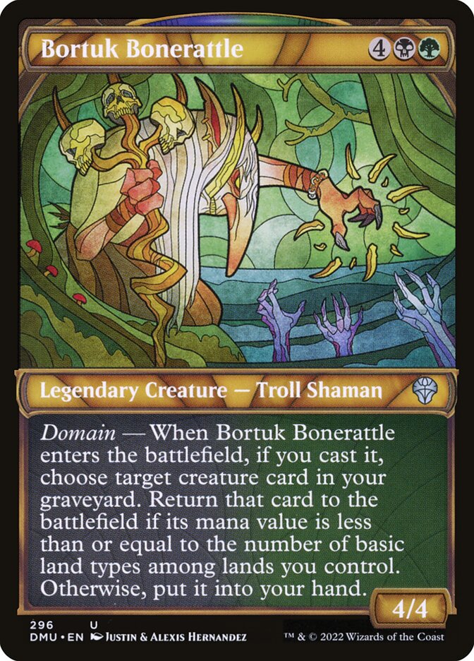 This Is An Image Of The Magic The Gathering Card Bortuk Bonerattle From The Set Dominaria United - Designed By Artist Wayne Reynolds