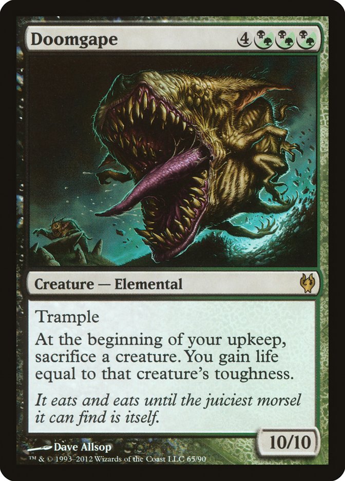 This Is An Image Of The Magic The Gathering Card Doomgape From The Set Duel Decks: Izzet vs. Golgari - Designed By Artist Dave Allsop