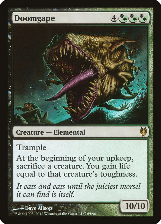 This Is An Image Of The Magic The Gathering Card Doomgape From The Set Duel Decks: Izzet vs. Golgari - Designed By Artist Dave Allsop