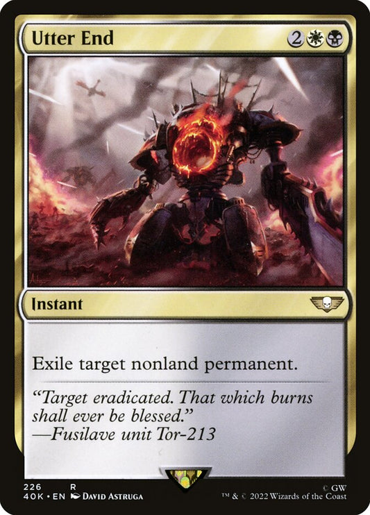 This Is An Image Of The Magic The Gathering Card Utter End From The Set Duskmourn: House of Horror Commander - Designed By Artist Nicholas Gregory