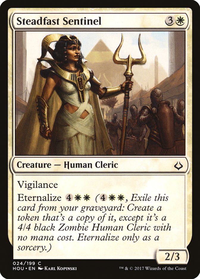 This Is An Image Of The Magic The Gathering Card Steadfast Sentinel From The Set Hour of Devastation - Designed By Artist Karl Kopinski