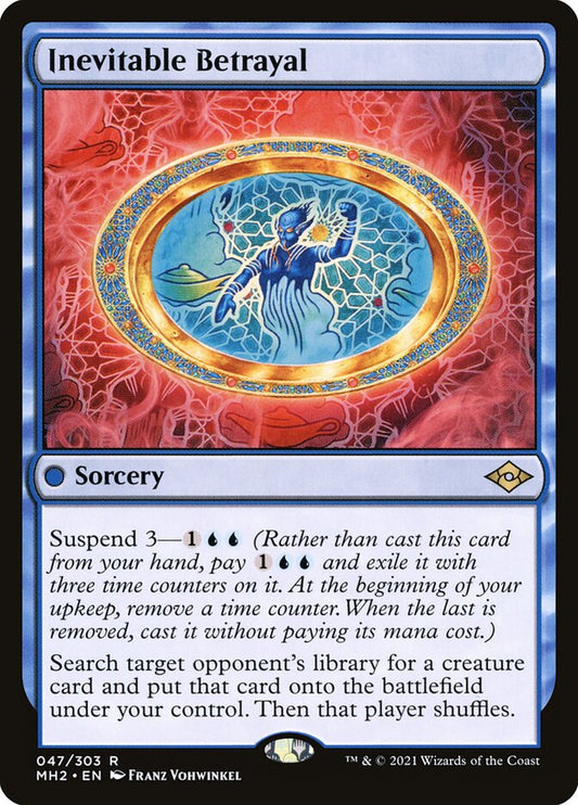 This Is An Image Of The Magic The Gathering Card Inevitable Betrayal From The Set Modern Horizons 2 - Designed By Artist Franz Vohwinkel