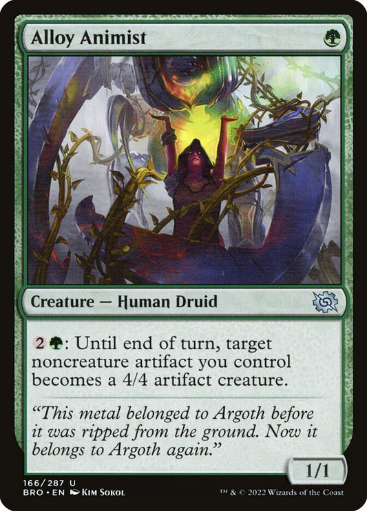 This Is An Image Of The Magic The Gathering Card Alloy Animist From The Set The Brothers' War - Designed By Artist Kim Sokol
