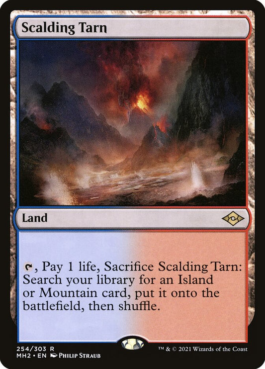 This Is An Image Of The Magic The Gathering Card Scalding Tarn From The Set Modern Horizons 2 - Designed By Artist Philip Straub
