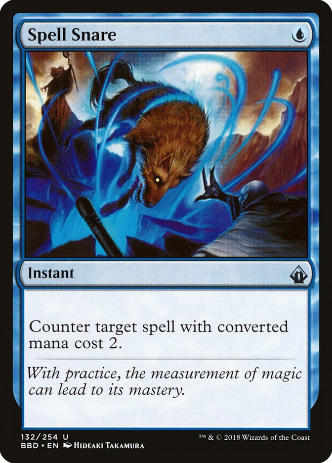 This Is An Image Of The Magic The Gathering Card Spell Snare From The Set Battlebond - Designed By Artist Hideaki Takamura