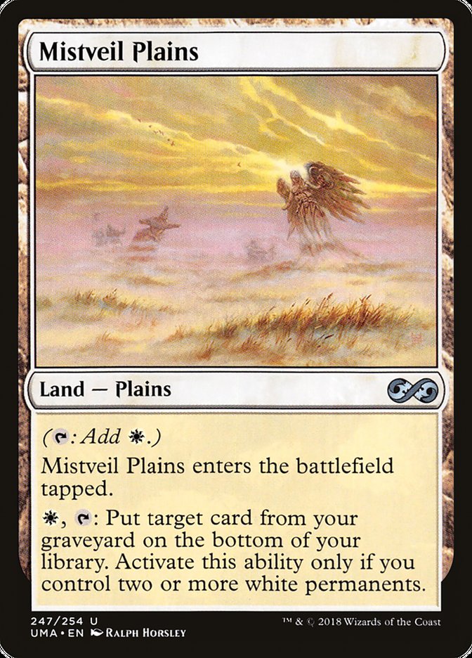 This Is An Image Of The Magic The Gathering Card Mistveil Plains From The Set Ultimate Masters - Designed By Artist Ralph Horsley