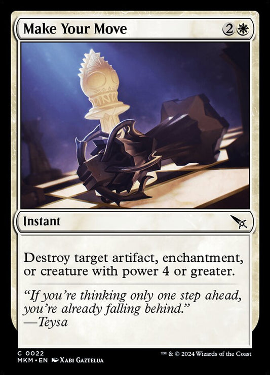 This Is An Image Of The Magic The Gathering Card Make Your Move From The Set Foundations - Designed By Artist Xabi Gaztelua