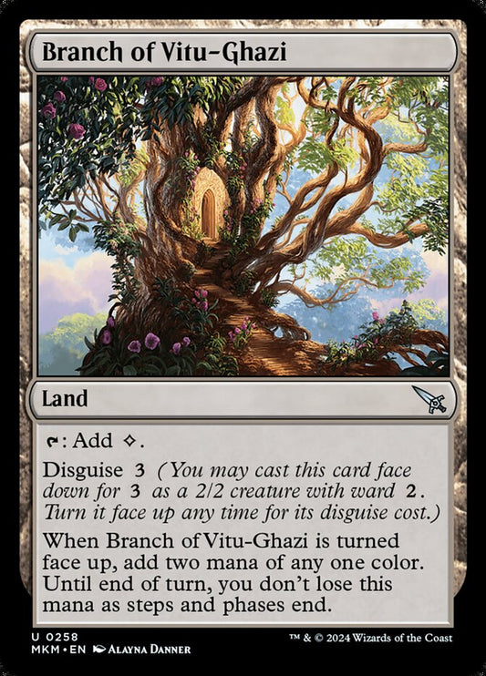 This Is An Image Of The Magic The Gathering Card Branch of Vitu-Ghazi From The Set Murders at Karlov Manor - Designed By Artist Alayna Danner