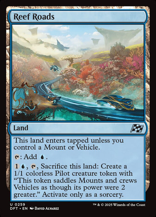 This Is An Image Of The Magic The Gathering Card Reef Roads From The Set Aetherdrift - Designed By Artist David Álvarez