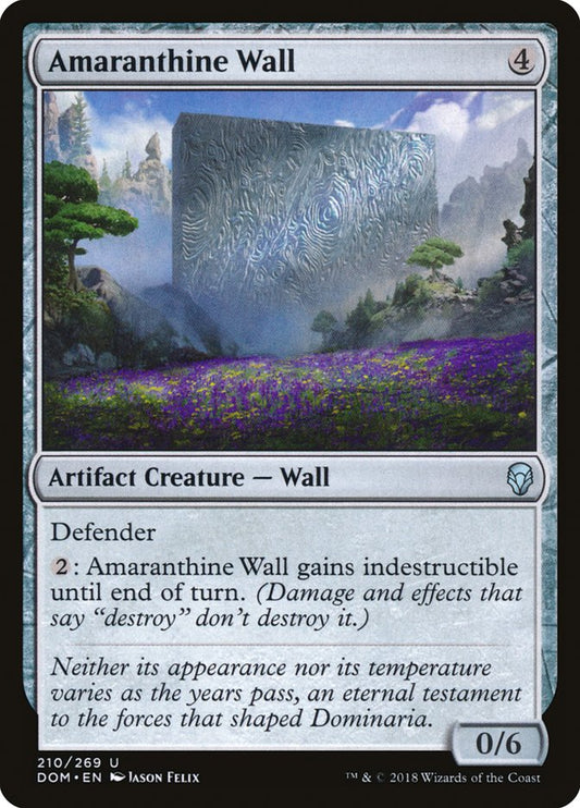 This Is An Image Of The Magic The Gathering Card Amaranthine Wall From The Set Dominaria - Designed By Artist Jason Felix