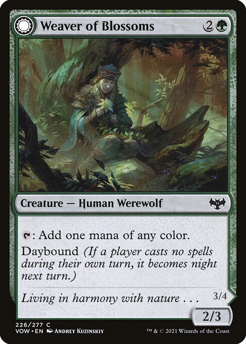 Weaver of Blossoms // Blossom-Clad Werewolf - FOIL