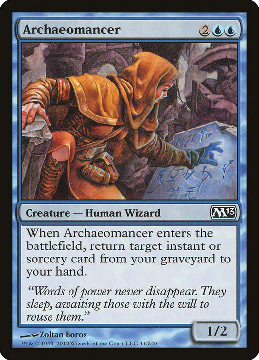This Is An Image Of The Magic The Gathering Card Archaeomancer From The Set Ultimate Masters - Designed By Artist Zoltan Boros