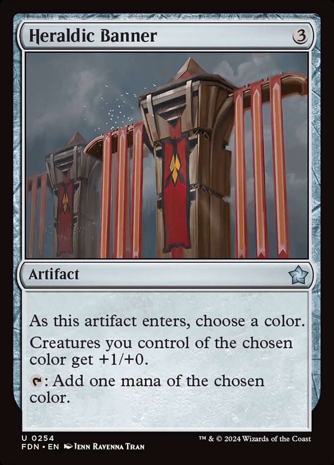 This Is An Image Of The Magic The Gathering Card Heraldic Banner From The Set Foundations - Designed By Artist Ravenna Tran