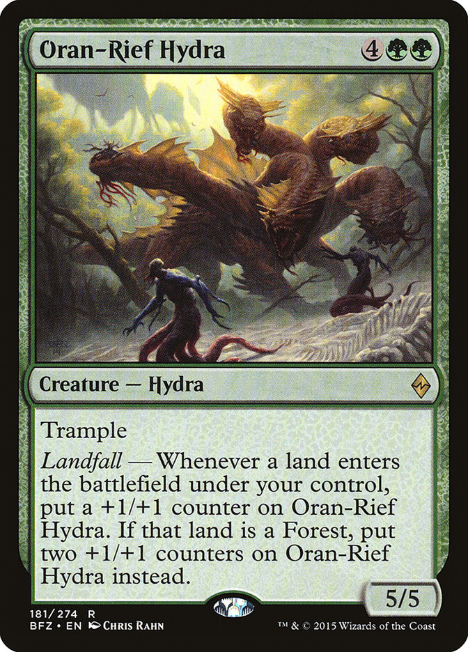 This Is An Image Of The Magic The Gathering Card Oran-Rief Hydra From The Set Archenemy: Nicol Bolas - Designed By Artist Chris Rahn