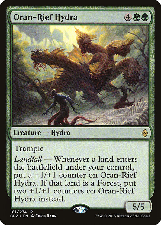 This Is An Image Of The Magic The Gathering Card Oran-Rief Hydra From The Set Archenemy: Nicol Bolas - Designed By Artist Chris Rahn