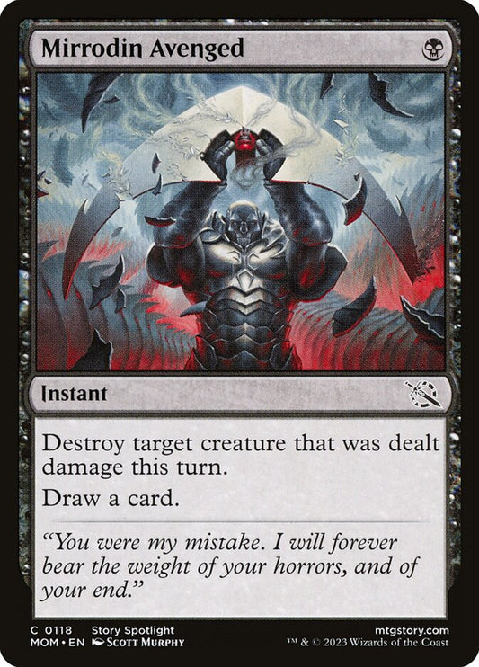 This Is An Image Of The Magic The Gathering Card Mirrodin Avenged From The Set March of the Machine - Designed By Artist Scott Murphy