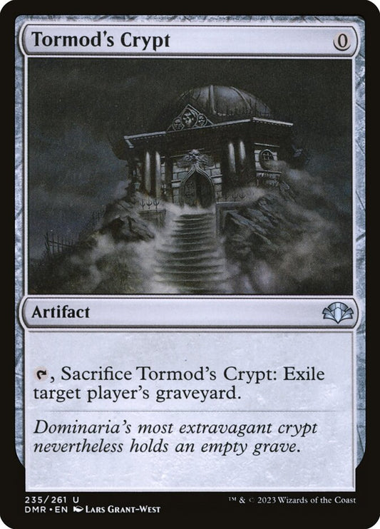 This Is An Image Of The Magic The Gathering Card Tormod's Crypt From The Set Dominaria Remastered - Designed By Artist Lars Grant-West