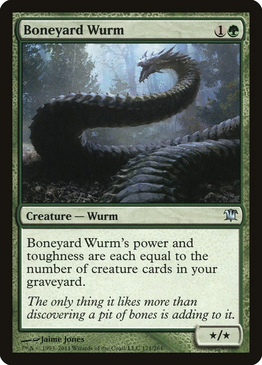 This Is An Image Of The Magic The Gathering Card Boneyard Wurm From The Set Ultimate Masters - Designed By Artist Jaime Jones
