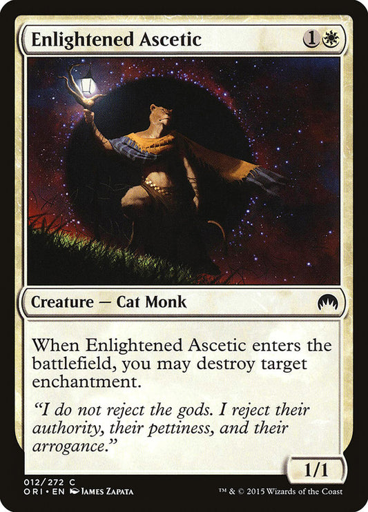 This Is An Image Of The Magic The Gathering Card Enlightened Ascetic From The Set Magic Origins - Designed By Artist James Zapata