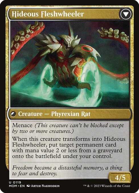 Nezumi Freewheeler // Hideous Fleshwheeler - FOIL