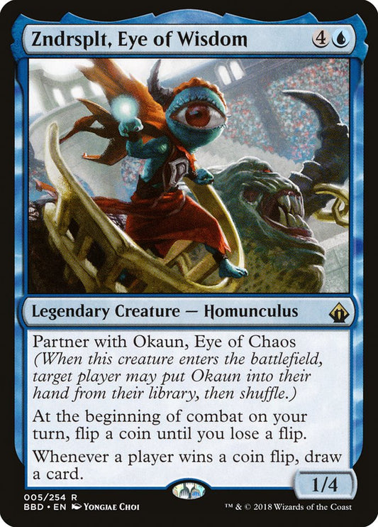 This Is An Image Of The Magic The Gathering Card Zndrsplt, Eye of Wisdom From The Set Battlebond - Designed By Artist Yongjae Choi