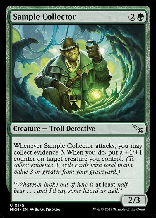 This Is An Image Of The Magic The Gathering Card Sample Collector From The Set Murders at Karlov Manor - Designed By Artist Borja Pindado