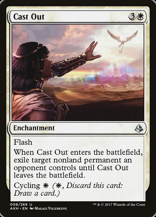 This Is An Image Of The Magic The Gathering Card Cast Out From The Set Duskmourn: House of Horror Commander - Designed By Artist Magali Villeneuve